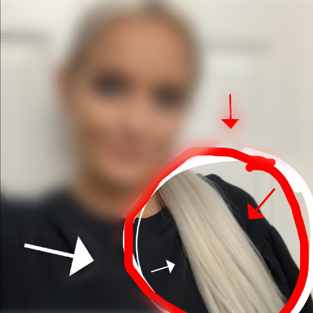 White blonde #60(toned)keratin ponytail extensions